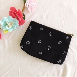 Madewell Peace & Girl Power Canvas Cosmetic Pouch